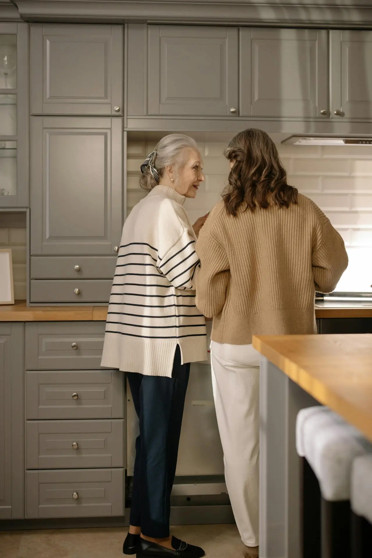 Diana takes notes while visiting and evaluating a care community